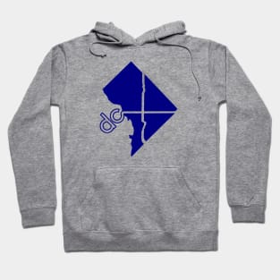 Washington DC Quads in Navy Hoodie